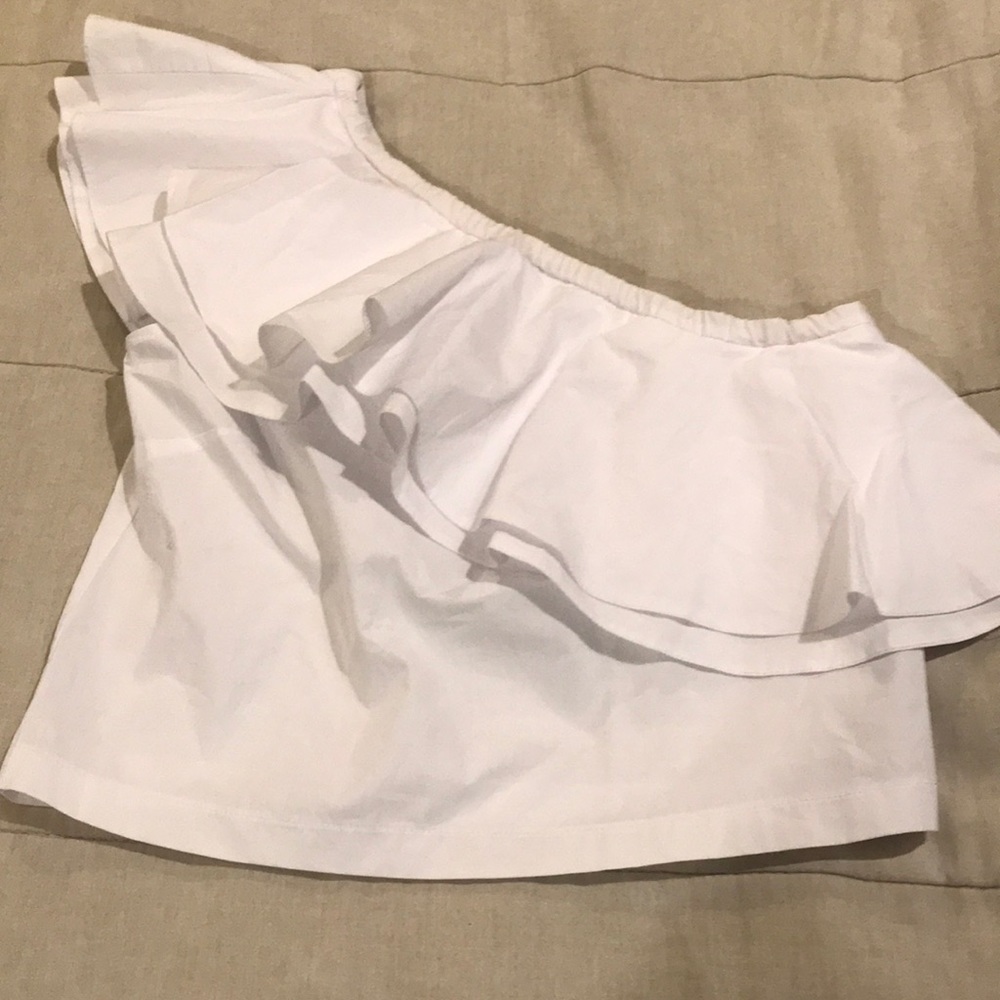 Top Shop white off the shoulder cropped tank. NWT